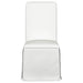 Shawna Upholstered Skirted Side Chair White (Set of 2) - Walo Furniture