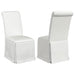 Shawna Upholstered Skirted Side Chair White (Set of 2) - Walo Furniture