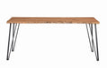 Sherman 71 - inch Live Edge Dining Table Natural Acacia - Walo Furniture