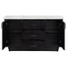 Sherry 3 - drawer Marble Top Sideboard Buffet Rustic Espresso - Walo Furniture