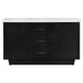 Sherry 3 - drawer Marble Top Sideboard Buffet Rustic Espresso - Walo Furniture