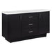 Sherry 3 - drawer Marble Top Sideboard Buffet Rustic Espresso - Walo Furniture