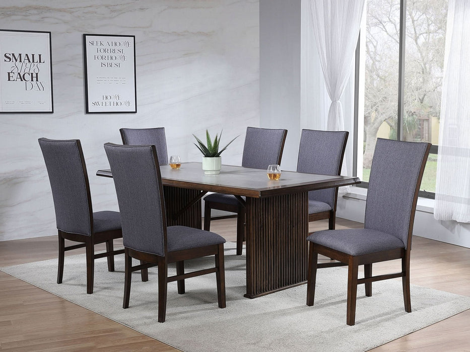 Sherwood Upholstered Dining Side Chair Grey (Set of 2) - Walo Furniture