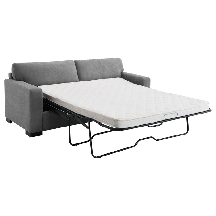 Simpson Upholstered Sofa Sleeper with Queen Mattress Grey - Walo Furniture