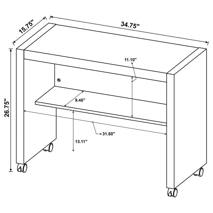 Skeena 3 - piece Home Office Computer Desk Set Cappuccino - Walo Furniture