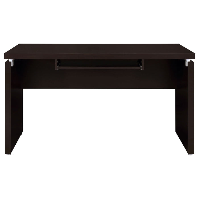 Skylar 83 - inch L - Shaped Office Computer Desk Cappuccino - Walo Furniture