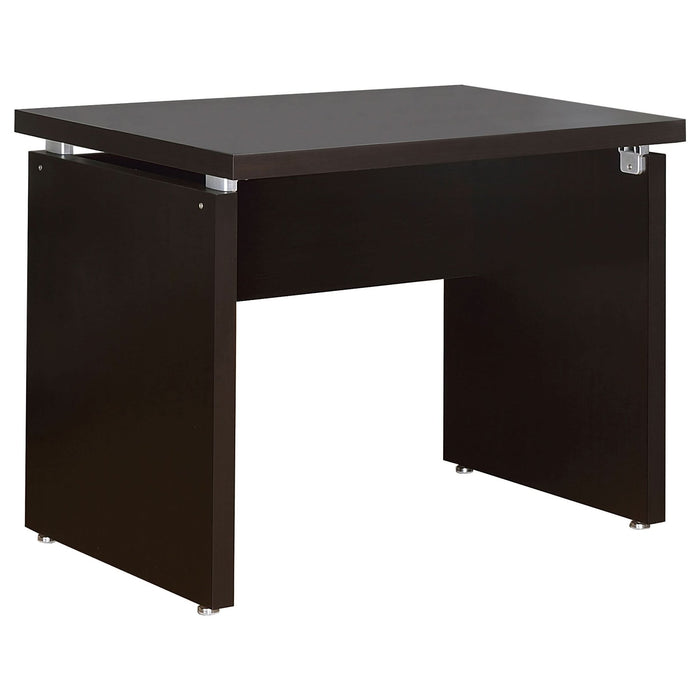 Skylar L - Shape Desk with Mobile File Cabinet Cappuccino - Walo Furniture