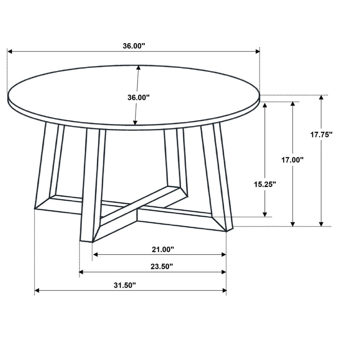 Skylark 2 - piece SmartTop Coffee and End Table Set Black - Walo Furniture