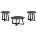 Skylark 3 - piece SmartTop Coffee and End Table Set Black - Walo Furniture