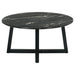 Skylark Round Marble - like SmartTop Coffee Table Black - Walo Furniture