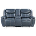 Sloane 2 - piece Upholstered Reclining Sofa Set Blue - Walo Furniture