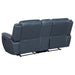 Sloane 2 - piece Upholstered Reclining Sofa Set Blue - Walo Furniture