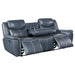 Sloane 2 - piece Upholstered Reclining Sofa Set Blue - Walo Furniture