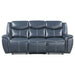 Sloane 2 - piece Upholstered Reclining Sofa Set Blue - Walo Furniture