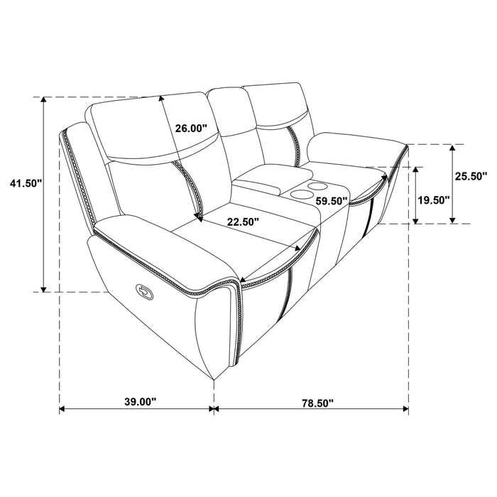 Sloane 3 - piece Upholstered Reclining Sofa Set Blue - Walo Furniture