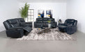 Sloane 3 - piece Upholstered Reclining Sofa Set Blue - Walo Furniture