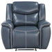 Sloane Upholstered Padded Arm Recliner Chair Blue - Walo Furniture