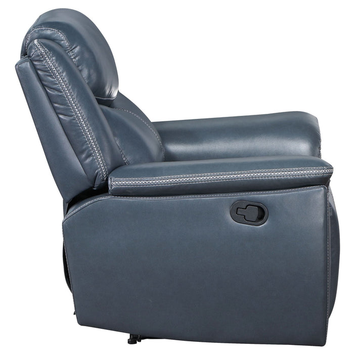 Sloane Upholstered Padded Arm Recliner Chair Blue - Walo Furniture