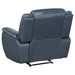 Sloane Upholstered Padded Arm Recliner Chair Blue - Walo Furniture