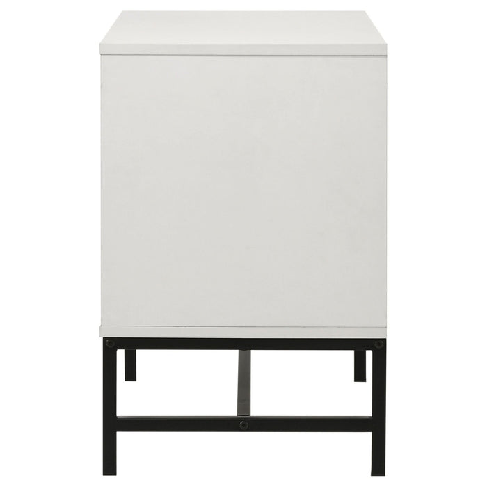 Sonora 2 - drawer Nightstand Bedside Table White - Walo Furniture