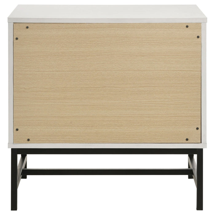 Sonora 2 - drawer Nightstand Bedside Table White - Walo Furniture