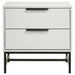 Sonora 2 - drawer Nightstand Bedside Table White - Walo Furniture