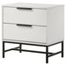 Sonora 2 - drawer Nightstand Bedside Table White - Walo Furniture