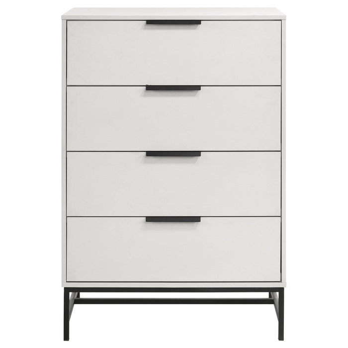 Sonora 4 - drawer Bedroom Chest White - Walo Furniture