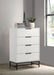 Sonora 4 - drawer Bedroom Chest White - Walo Furniture