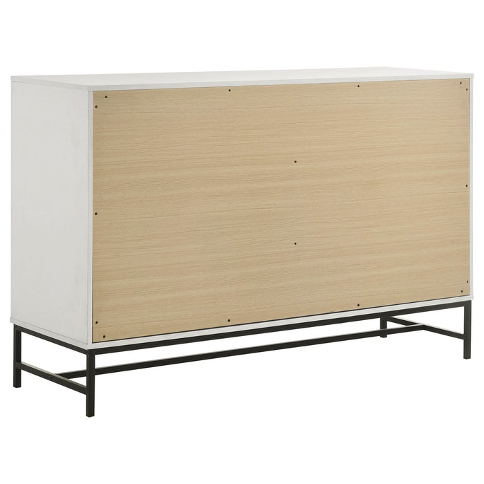 Sonora 6 - drawer Bedroom Dresser White - Walo Furniture