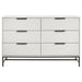 Sonora 6 - drawer Bedroom Dresser White - Walo Furniture