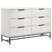 Sonora 6 - drawer Bedroom Dresser White - Walo Furniture