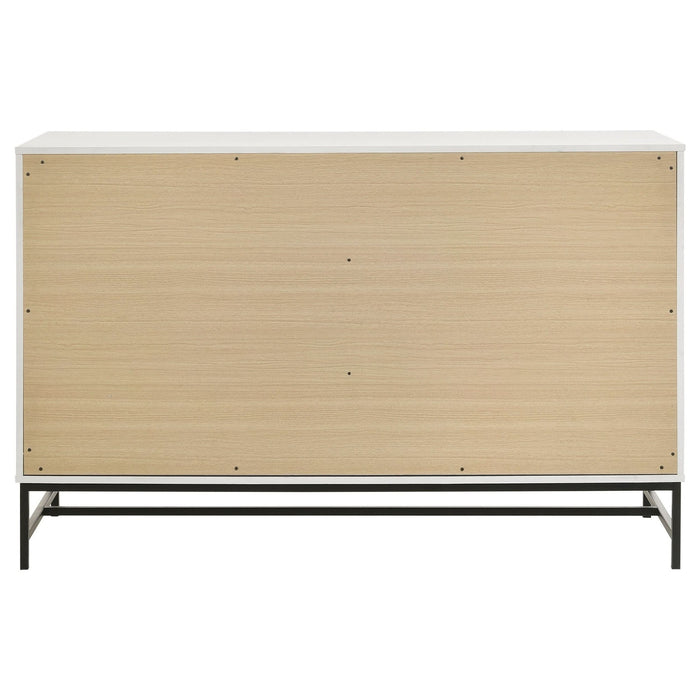 Sonora 6 - drawer Bedroom Dresser White - Walo Furniture