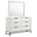 Sonora 6 - drawer Dresser with Mirror White - Walo Furniture