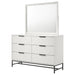 Sonora 6 - drawer Dresser with Mirror White - Walo Furniture