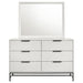 Sonora 6 - drawer Dresser with Mirror White - Walo Furniture