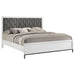 Sonora California King Upholstered Panel Bed White - Walo Furniture