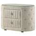 Sonya 2 - drawer Upholstered Nightstand Bedside Table Ivory - Walo Furniture