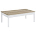 Stacie 3 - piece Coffee Table Set Distressed Pine and White - Walo Furniture