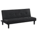 Stanford Upholstered Tufted Convertible Sofa Bed Black - Walo Furniture