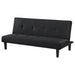 Stanford Upholstered Tufted Convertible Sofa Bed Black - Walo Furniture