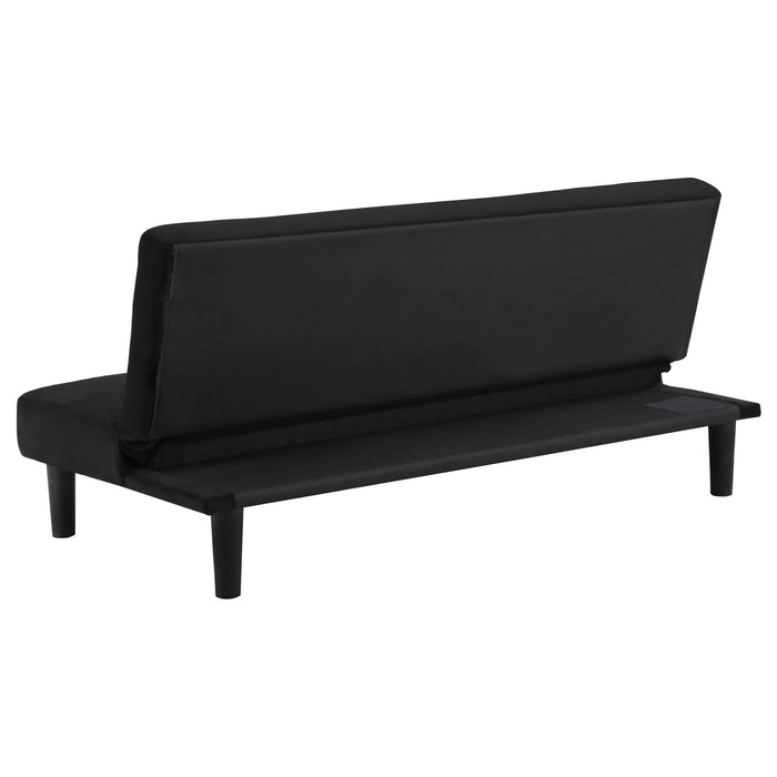 Stanford Upholstered Tufted Convertible Sofa Bed Black - Walo Furniture