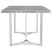 Sterling 72 - inch Rectangular Dining Table Grey Faux Marble - Walo Furniture