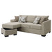 Storey Upholstered Sleeper Sectional Chaise Sofa Camel - Walo Furniture