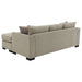 Storey Upholstered Sleeper Sectional Chaise Sofa Camel - Walo Furniture