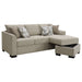 Storey Upholstered Sleeper Sectional Chaise Sofa Camel - Walo Furniture