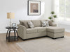 Storey Upholstered Sleeper Sectional Chaise Sofa Camel - Walo Furniture