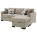 Storey Upholstered Sleeper Sectional Chaise Sofa Camel - Walo Furniture