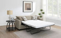 Storey Upholstered Sleeper Sectional Chaise Sofa Camel - Walo Furniture