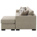 Storey Upholstered Sleeper Sectional Chaise Sofa Camel - Walo Furniture